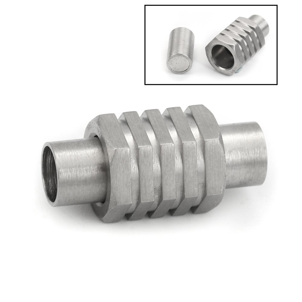 Roestvrij stalen magnetische sluiting 05 mm Zilver N°01