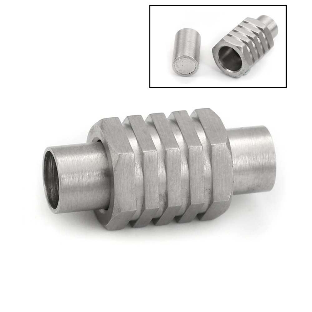 Roestvrij stalen magnetische sluiting 05 mm Zilver N°01