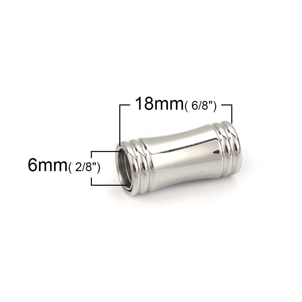 Magnetische sluiting Roestvrij staal 06 mm Zilver N°03