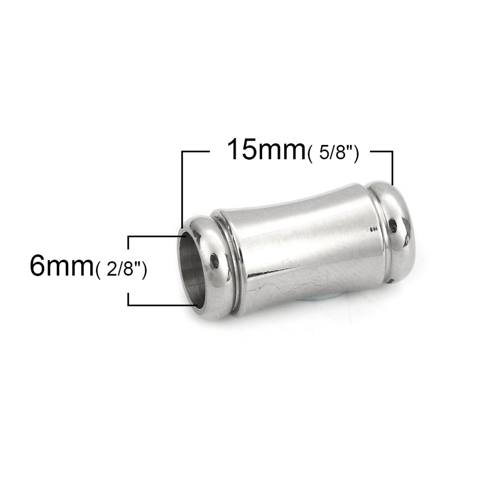 Magnetische sluiting Roestvrij staal 06 mm Zilver N°04