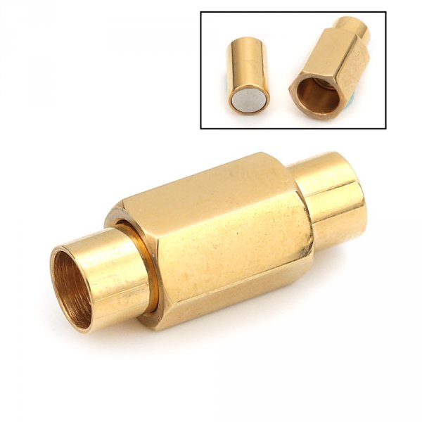 Roestvrij stalen magnetische sluiting 05 mm Goud N&deg;01