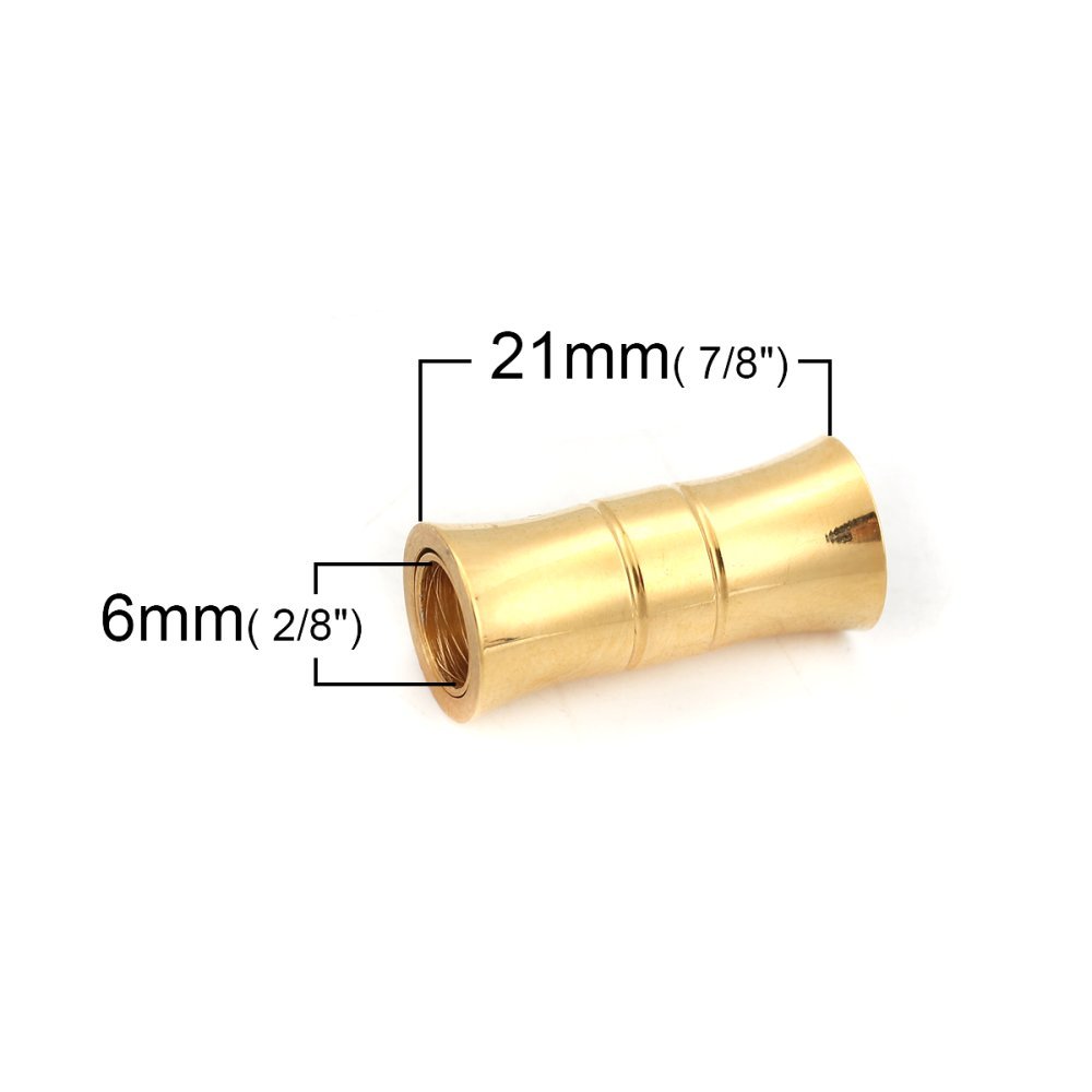 Magnetische sluiting Roestvrij staal 06 mm Goud N°06
