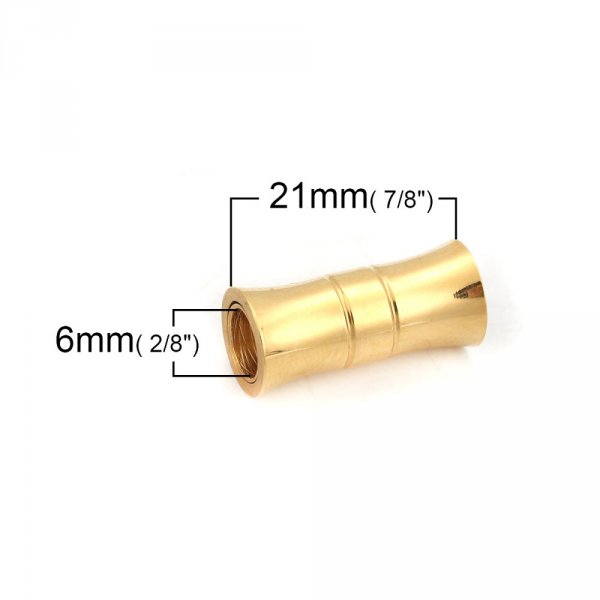 Magnetische sluiting Roestvrij staal 06 mm Goud N&deg;06