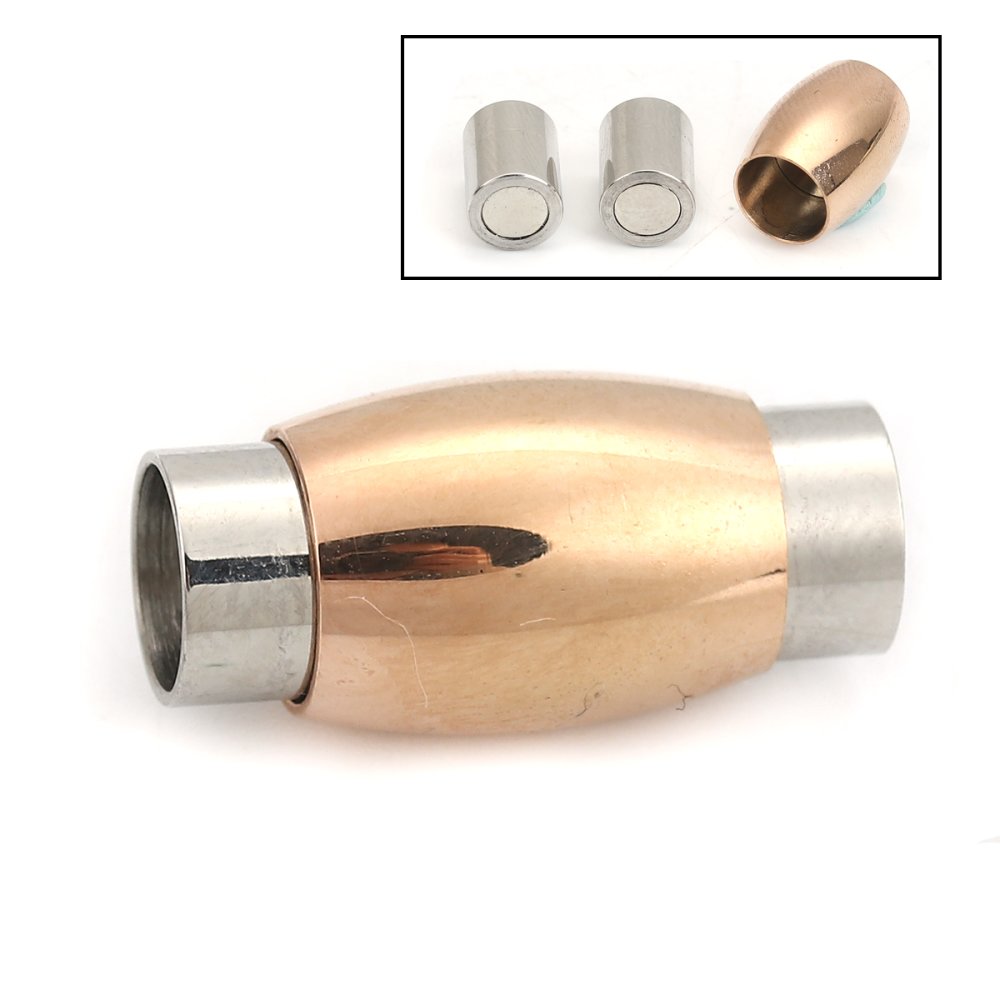 Roestvrij stalen magnetische sluiting 06 mm Zilver/Champagne N°07
