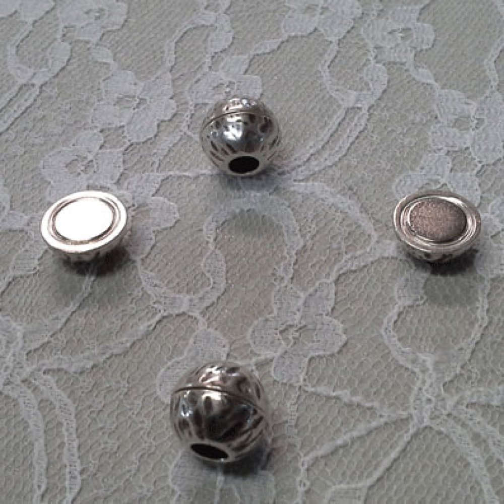Magnetische zamak sluiting voor leer Rond 05 mm