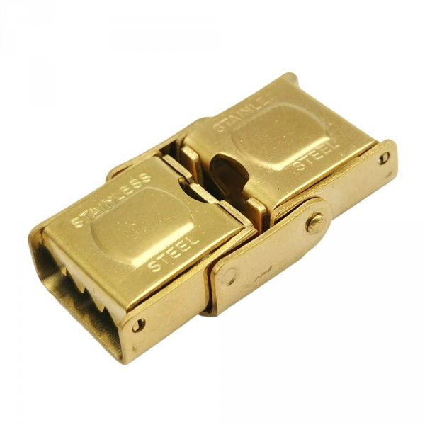 Leren Klauwsluiting 10 mm breed Goud