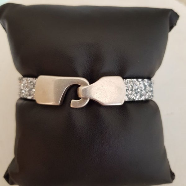 Zamak haaksluiting voor leer 10 mm