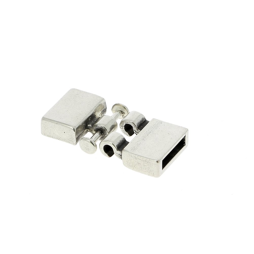Zamak haaksluiting voor leer 13 mm
