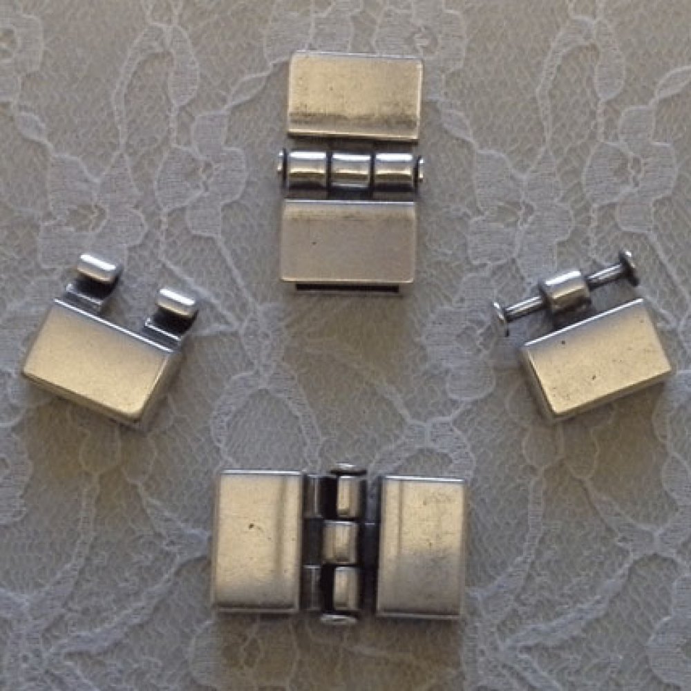 Zamak haaksluiting voor leer 13 mm
