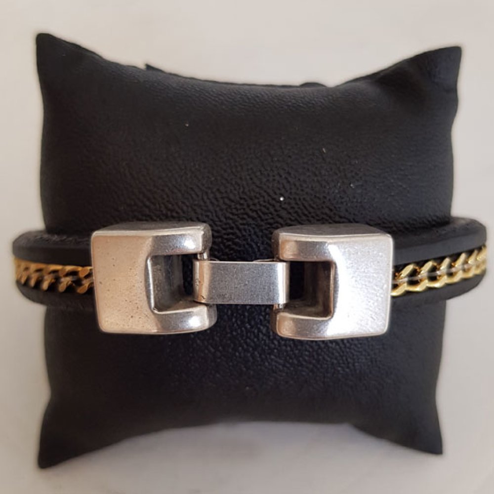 Zamak haaksluiting voor leer 10 mm Régaliz