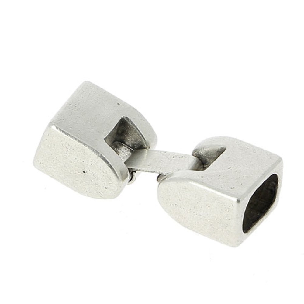 Zamak haaksluiting voor leer 10 mm Régaliz
