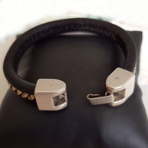 Zamak haaksluiting voor leer 10 mm R&eacute;galiz