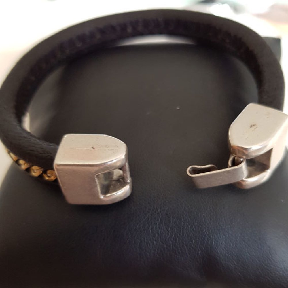Zamak haaksluiting voor leer 10 mm Régaliz