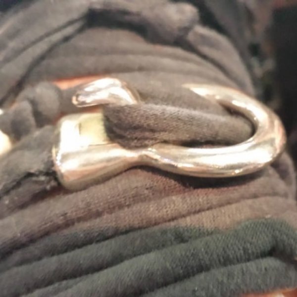 Zamak haaksluiting voor leer Rond 05 mm