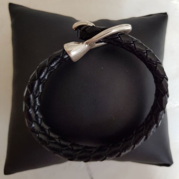 Zamak haaksluiting voor leer Rond 05 mm