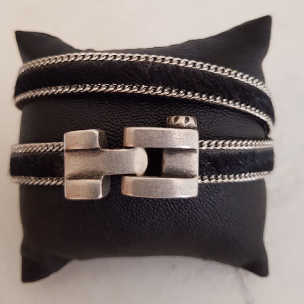 Zamak haaksluiting voor leer 10 mm