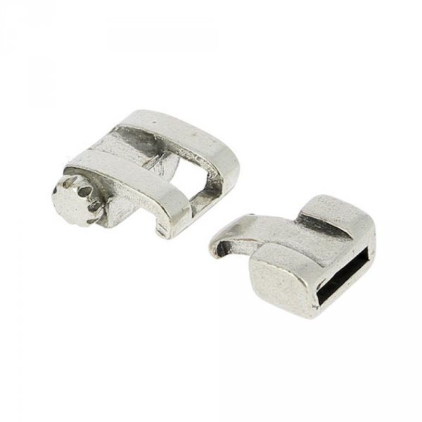 Zamak haaksluiting voor leer 10 mm