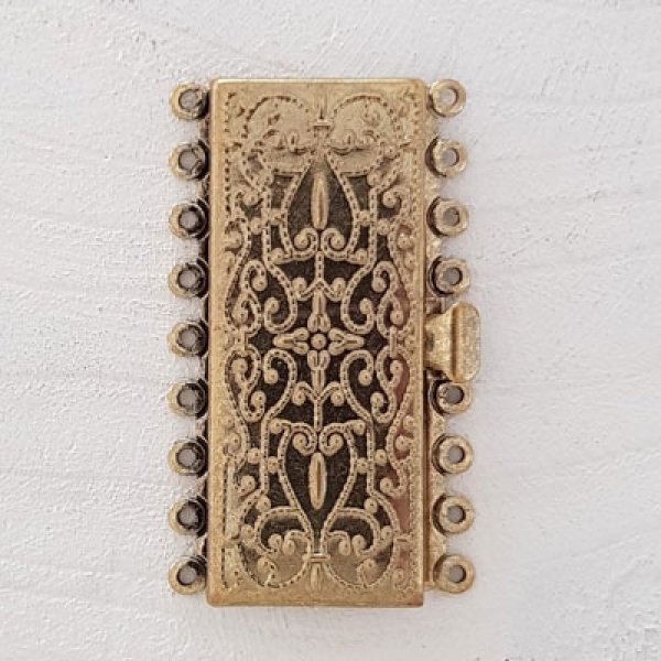 Rechthoekige sluiting Multi-Ranks Brons.