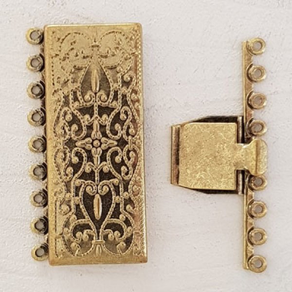 Rechthoekige sluiting Multi-Ranks Brons.