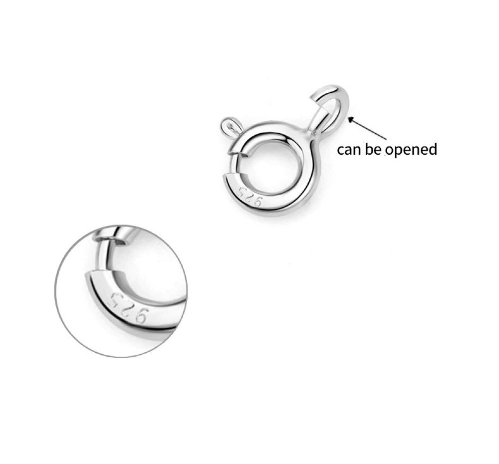 Ronde veersluiting 925 zilver N°01