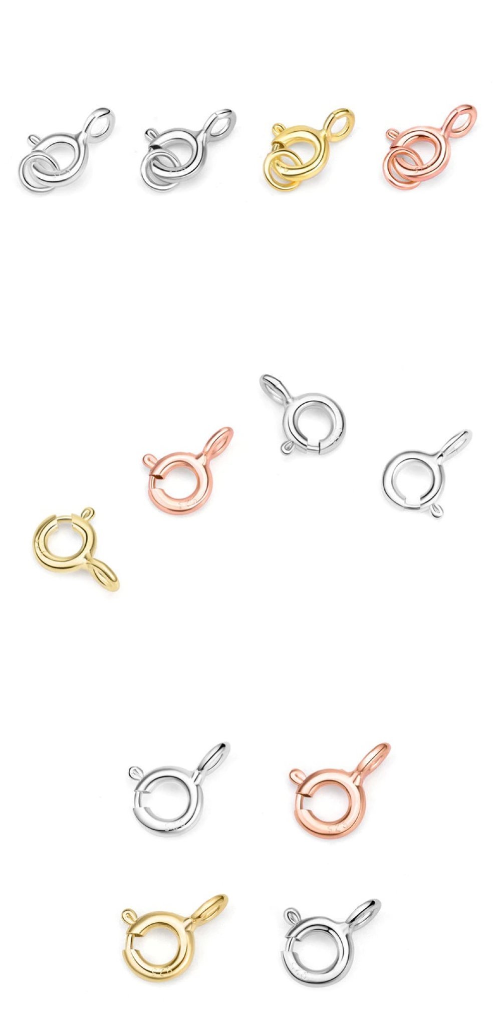 Ronde veersluiting, zilver 925 N&deg;04