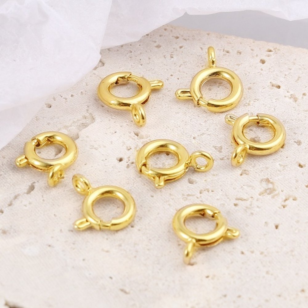 Vergulde ronde veersluiting N°01 Goud