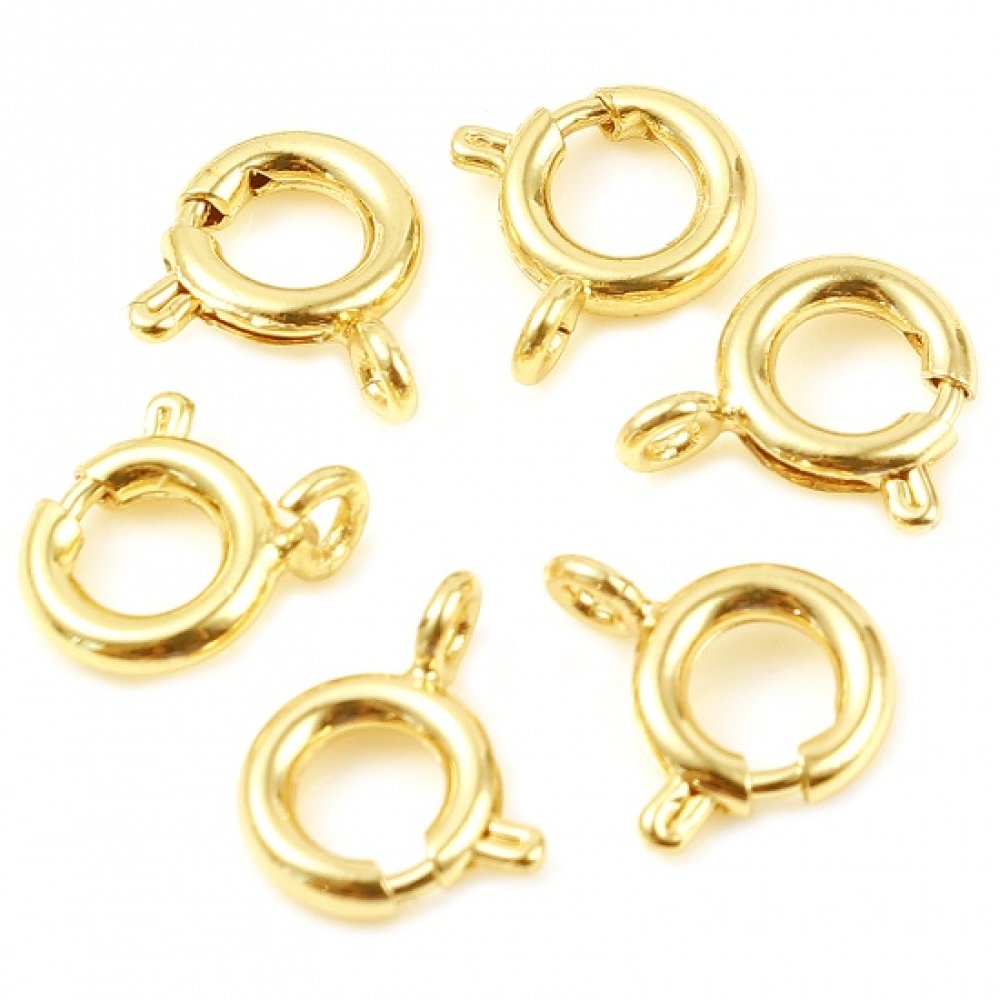 Vergulde ronde veersluiting N°01 Goud