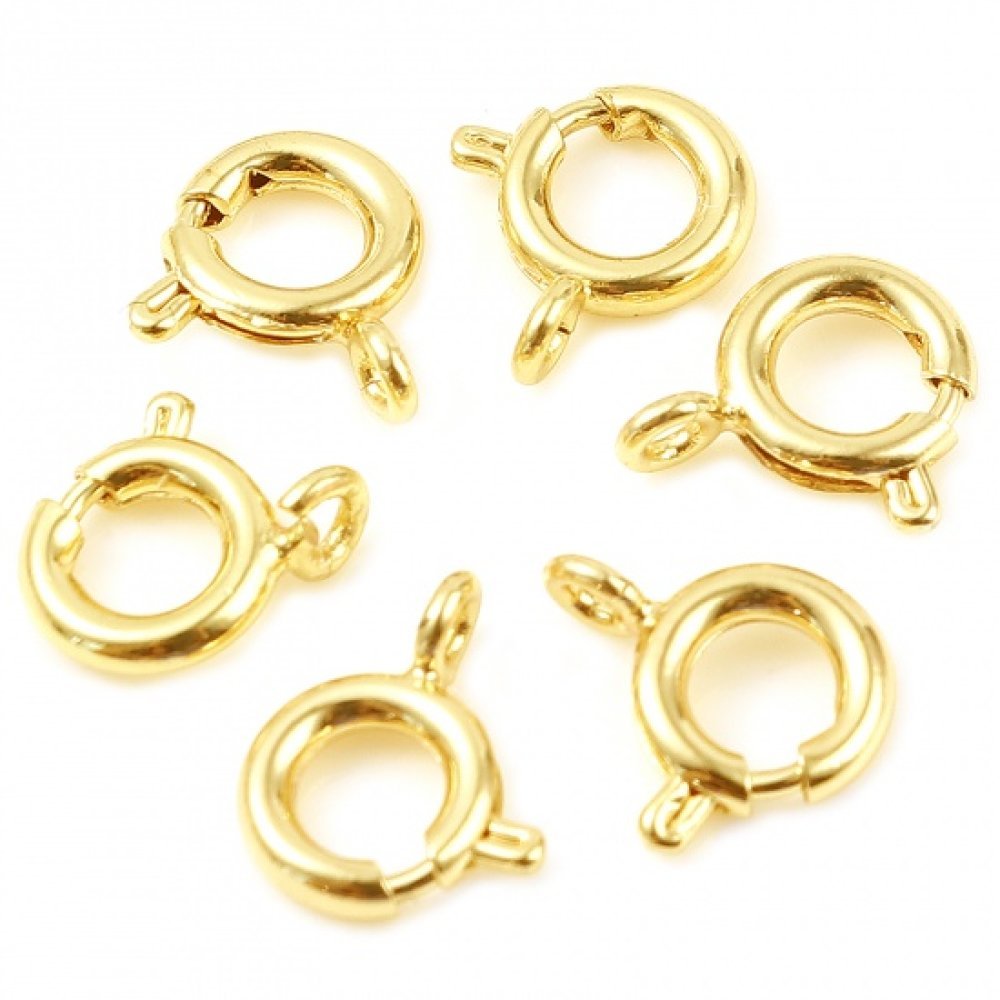 Vergulde ronde veersluiting N°01 Goud