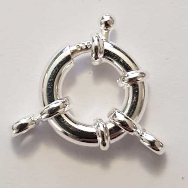 Fermoir rond &agrave; ressort Argent 925 N&deg;03-02