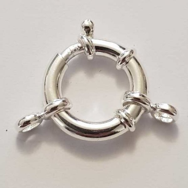 Fermoir rond &agrave; ressort Argent 925 N&deg;03-02