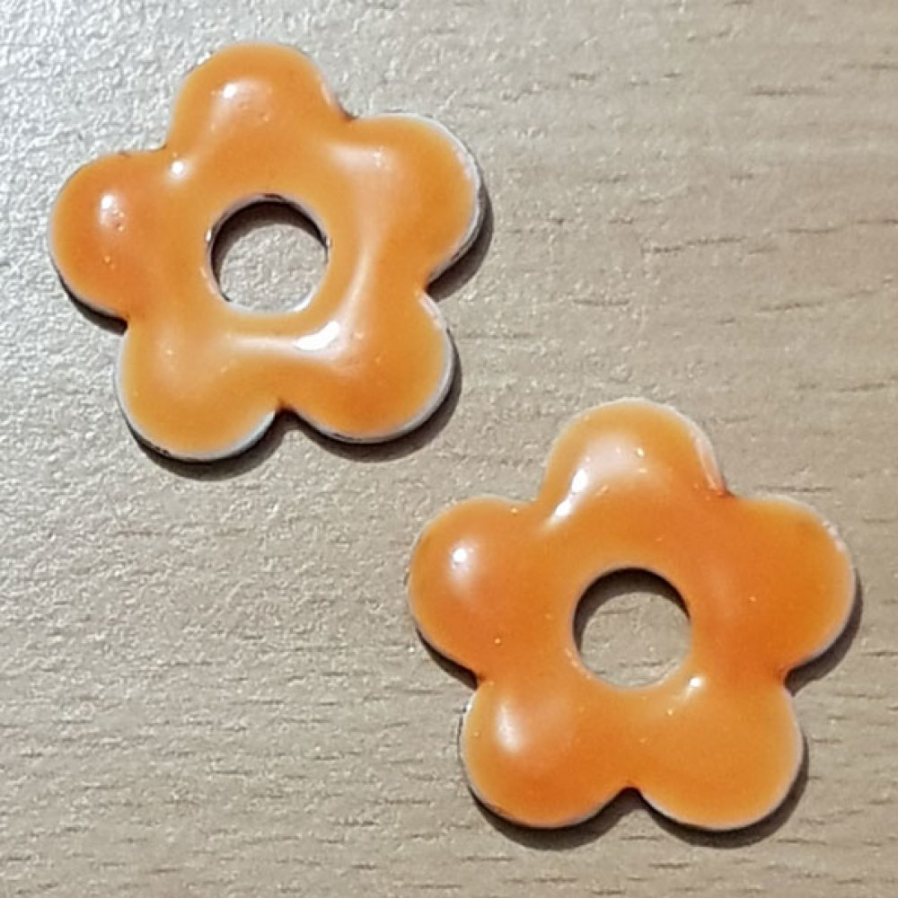 Bloem Metaal-Email 20 mm Oranje