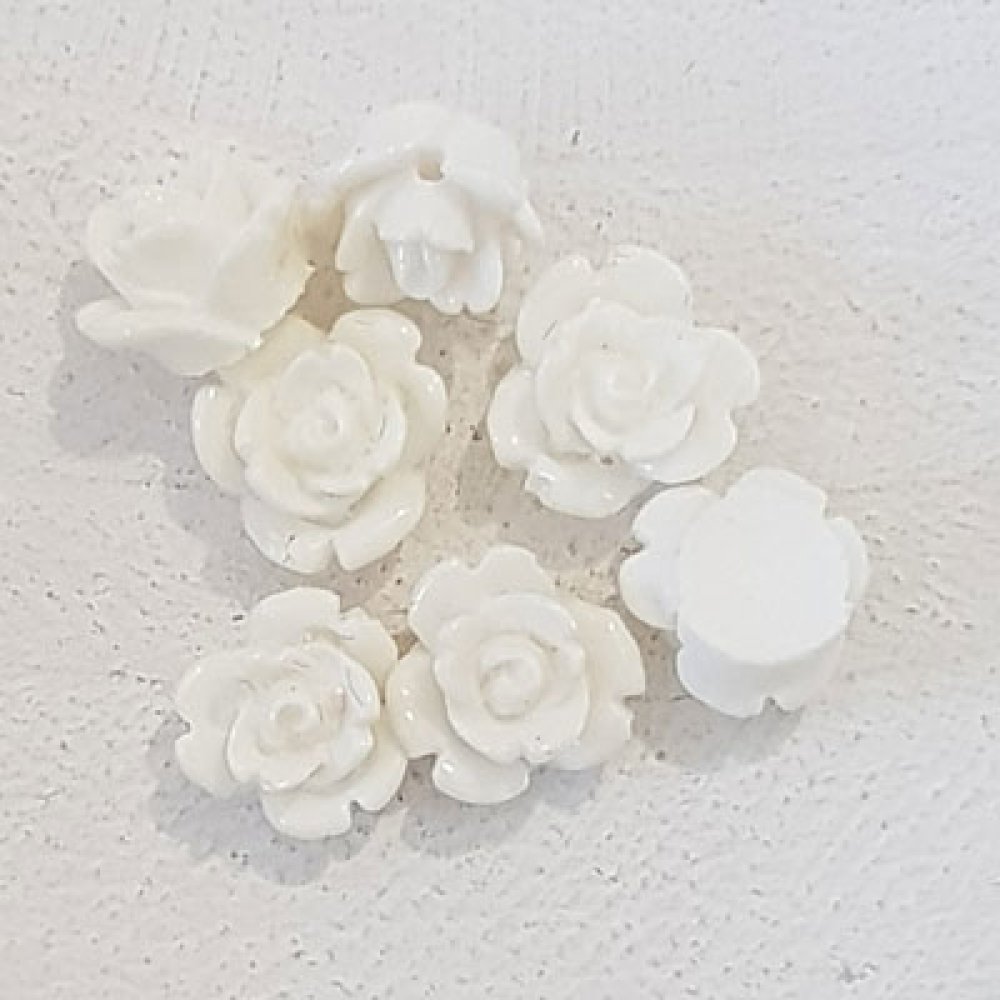 Synthetische bloem 09 mm N°01-03 Wit