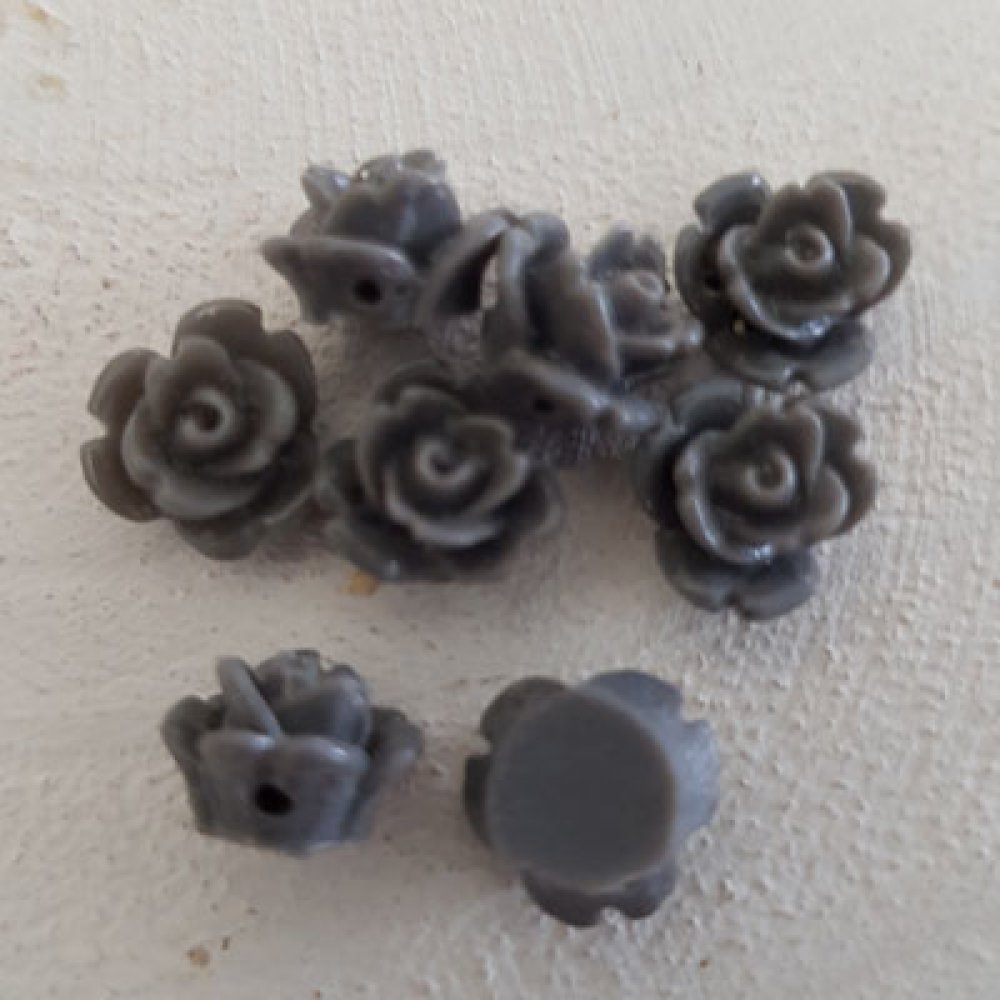 Synthetische bloem 09 mm N°01-06 Donkergrijs
