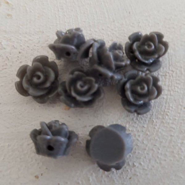 Synthetische bloem 09 mm N&deg;01-06 Donkergrijs