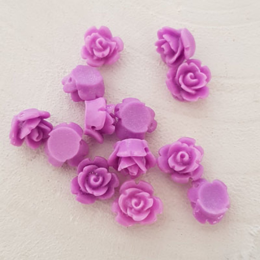 Synthetische bloem 09 mm N°01-18 Donkerpaars