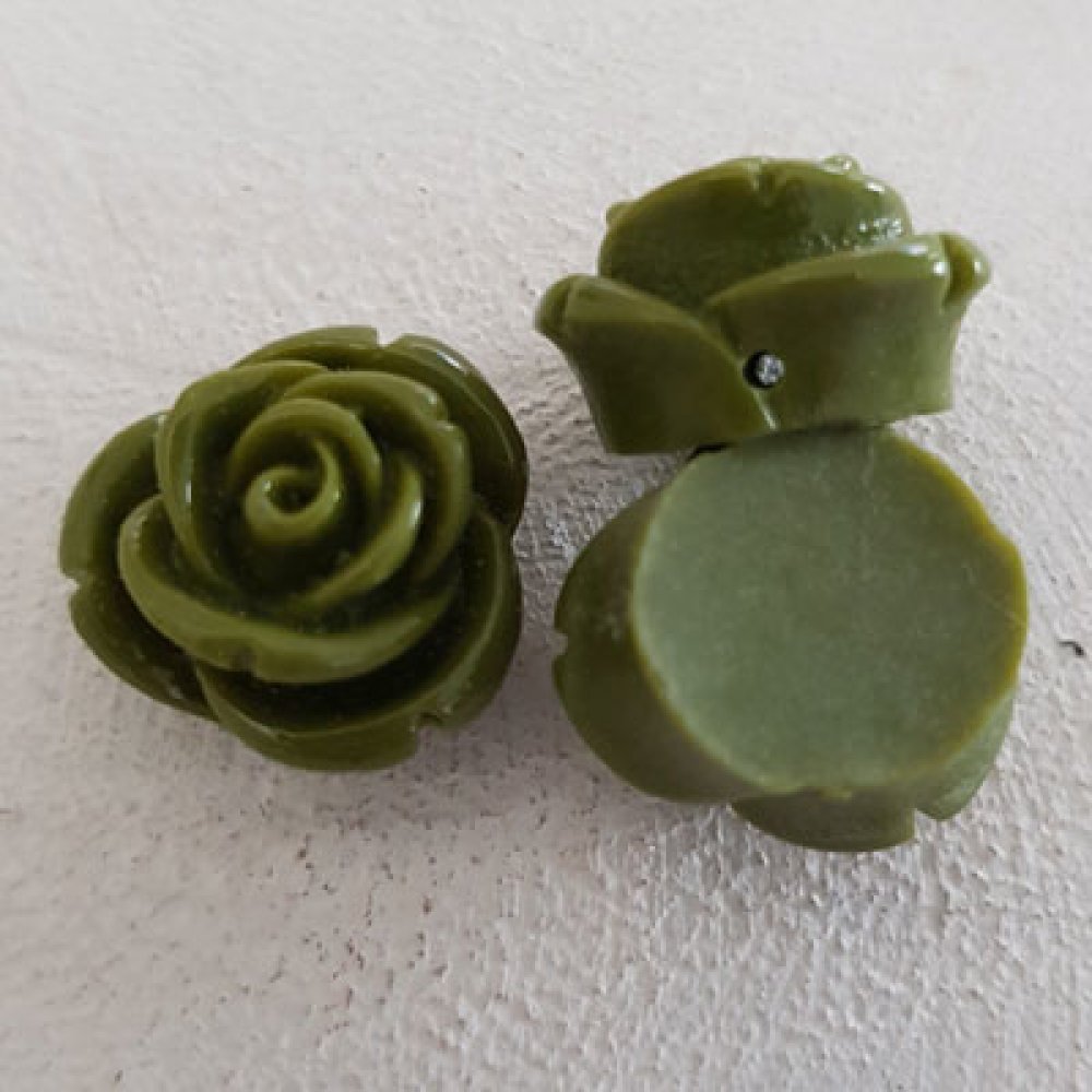Synthetische bloem 13 mm N°01-09 Khaki