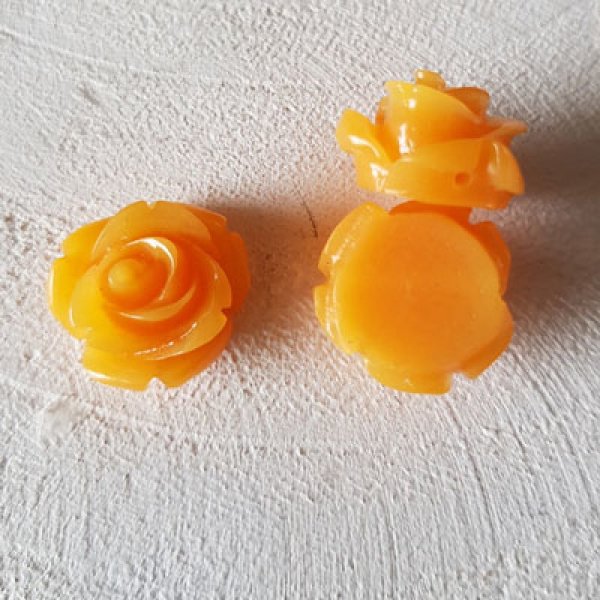 Synthetische bloem 13 mm N&deg;01-13 Oranje