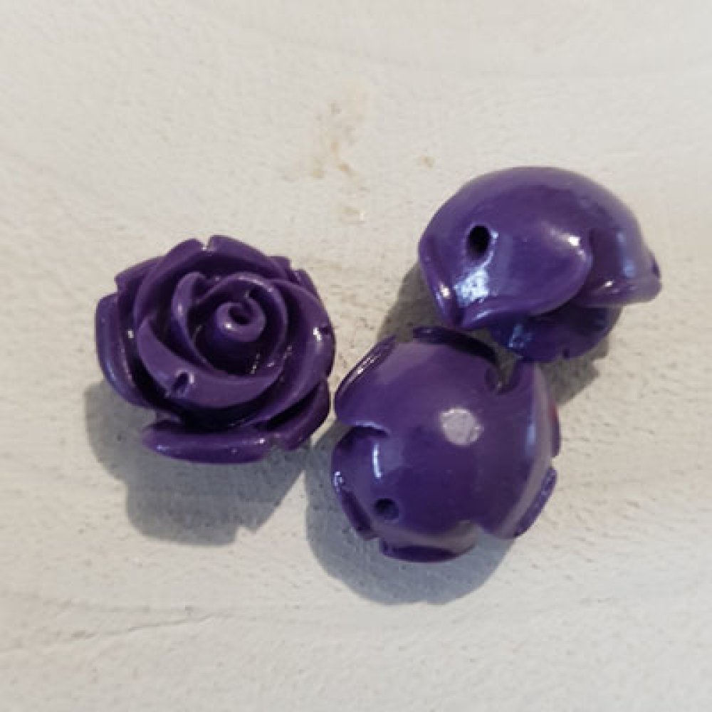 Synthetische bloem 13 mm N°03-26 paars