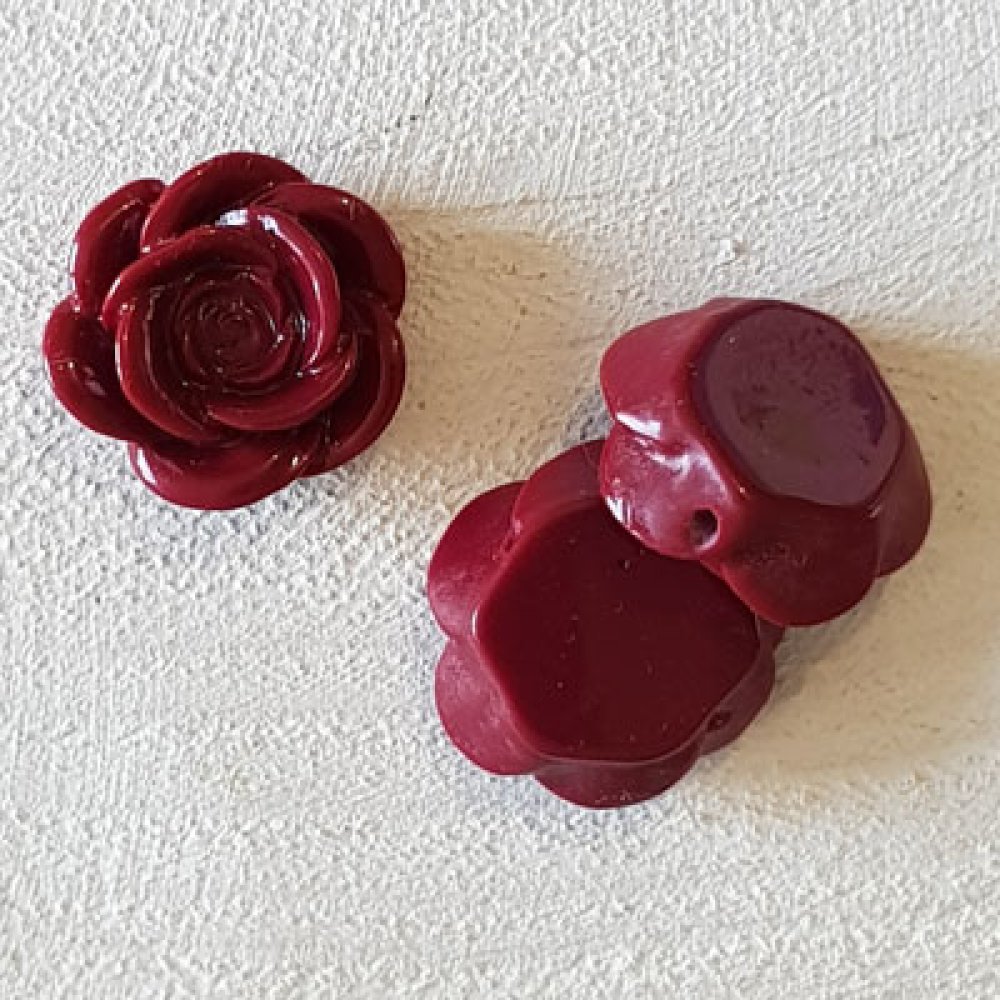 Synthetische bloem 17 mm N°04-17 Bordeaux