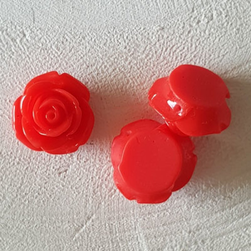 Synthetische bloem 20 mm N°01-11 Rood