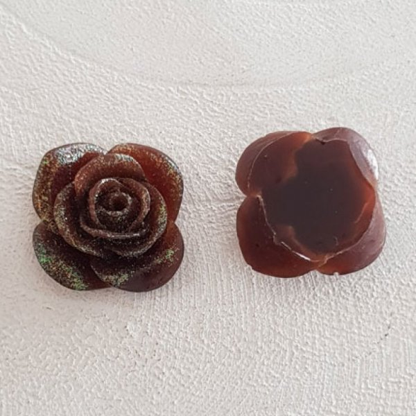 Synthetische bloem 20 mm N&deg;05-16 Bruin