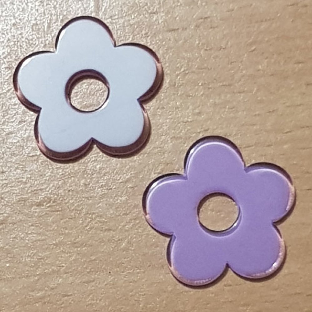 Synthetische bloem 27 mm paars