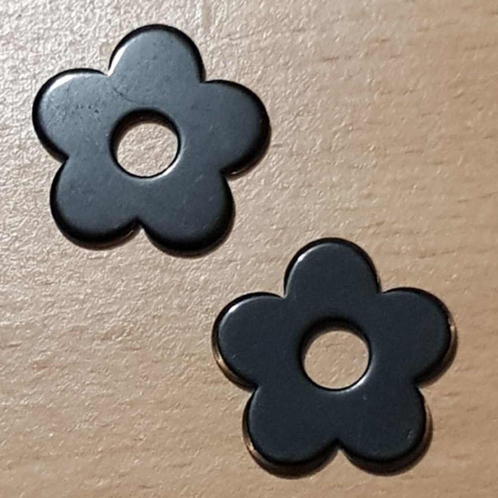 Synthetische bloem 27 mm Zwart
