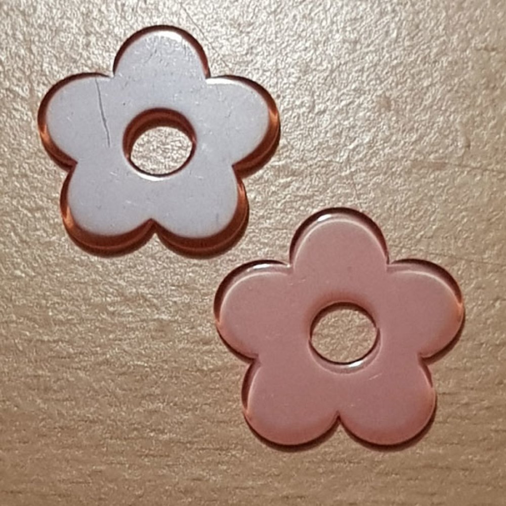 Synthetische bloem 27 mm Roze