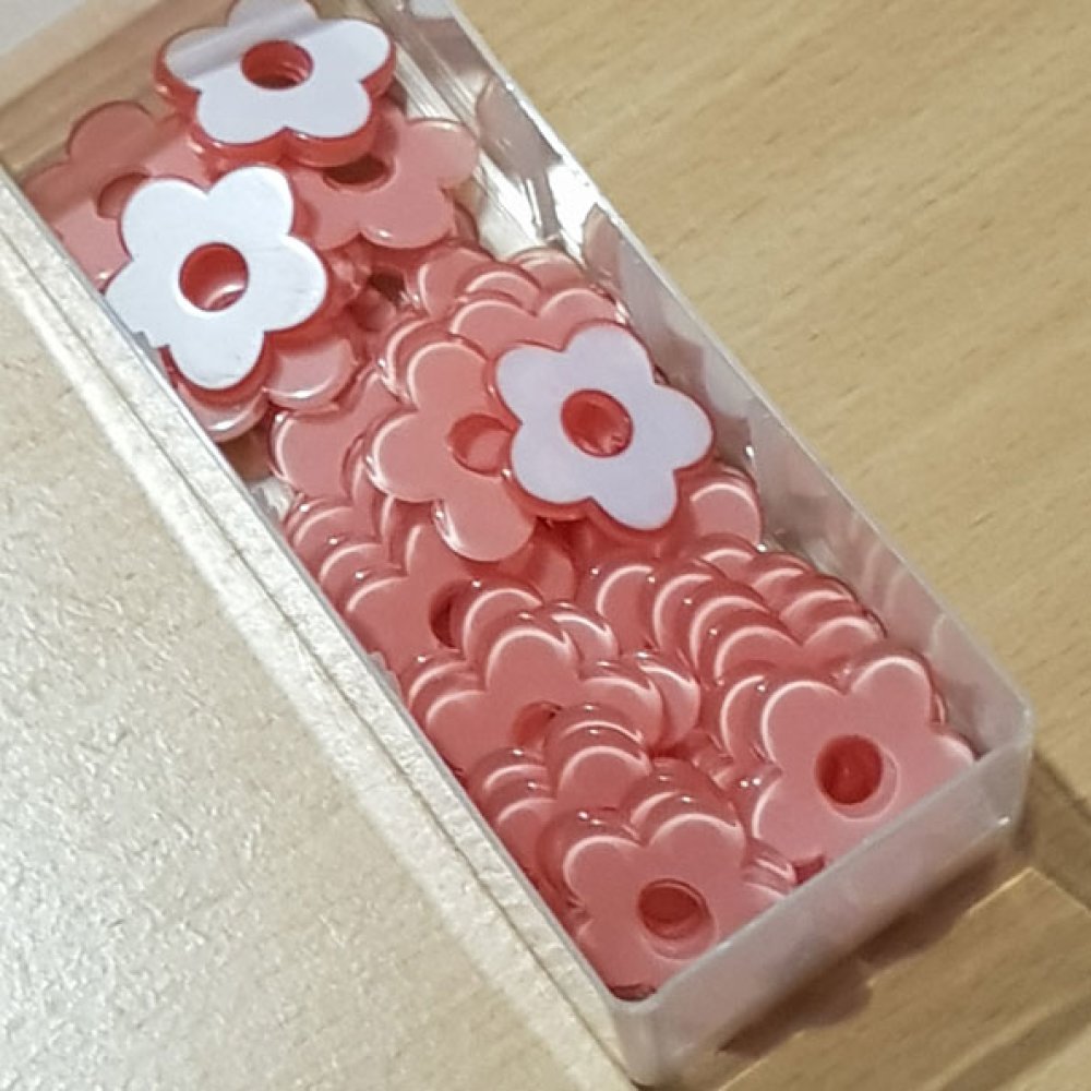 Synthetische bloem 27 mm Roze