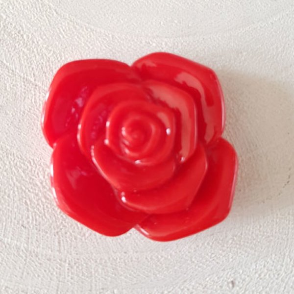 Synthetische bloem 37 mm N&deg;06-02 Rood