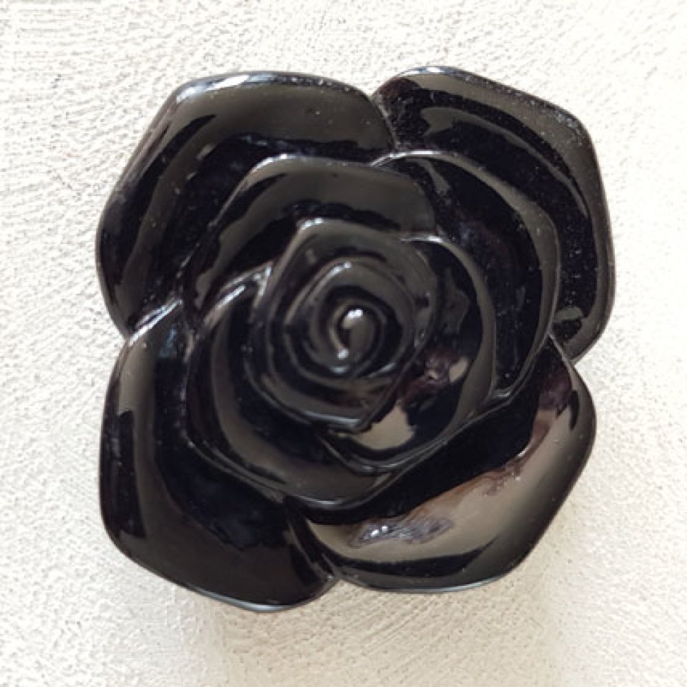 Synthetische bloem 37 mm N°06-05 Zwart