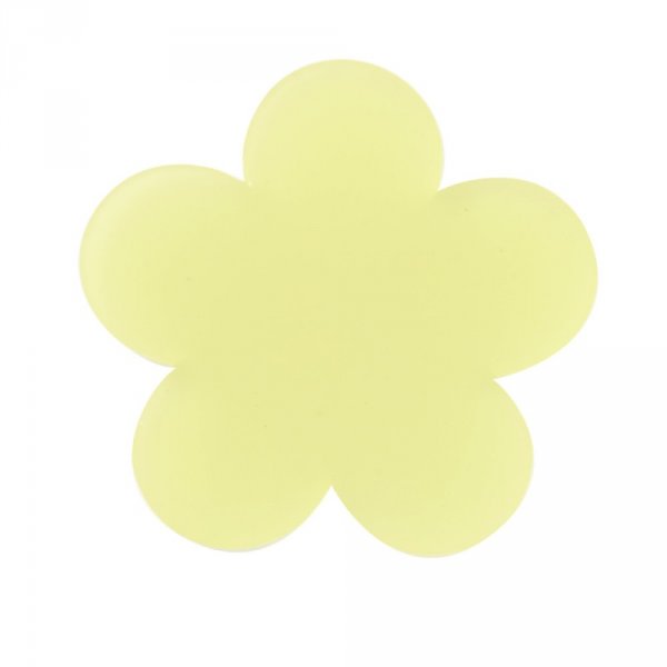 Fleur pvc 26 mm Jaune Opaline