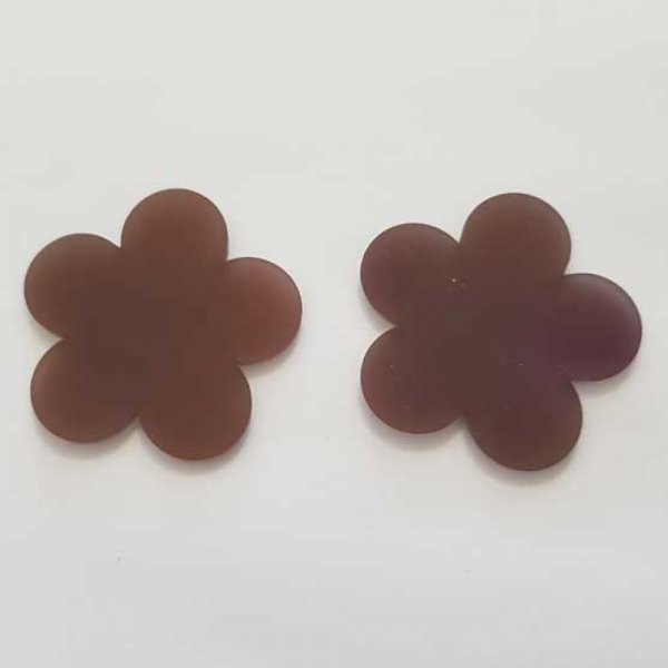 Fleur pvc 38 mm Gris Fum&eacute; Opaline