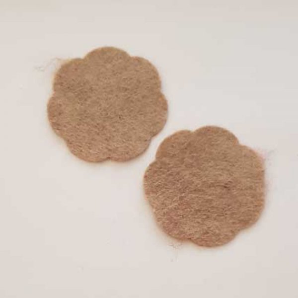 Jolie petite fleur en Feutrine 36 mm N&deg;14-12 x 2 pi&egrave;ces